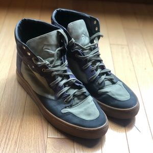 Balenciaga Grey w/ Purple Suede Hightop Sneakers